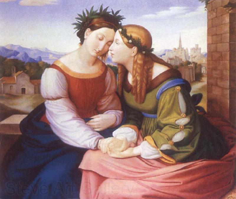 Friedrich overbeck Italia and Germania Spain oil painting art